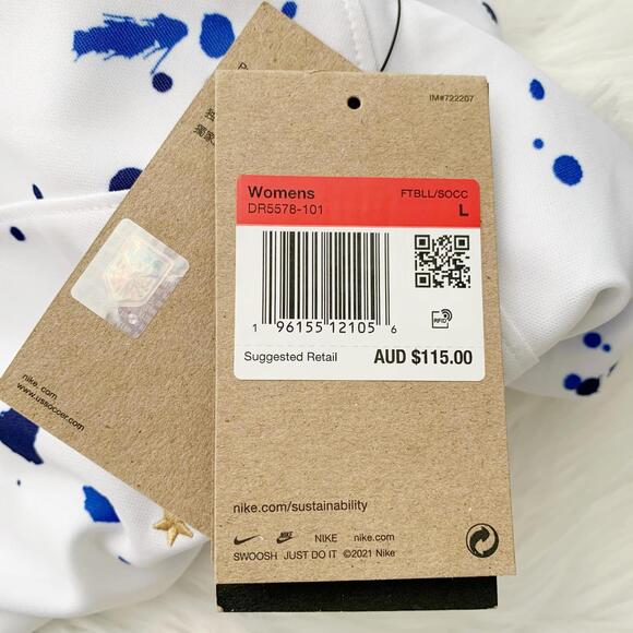 NWT Nike x USA Soccer Women's World Cup 2023 home Jersey blue splatter Slim L - Picture 7 of 9